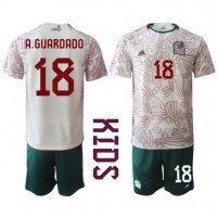 Mexiko Andres Guardado #18 Vonkajší Detský futbalový dres MS 2022 Krátky Rukáv (+ trenírky)